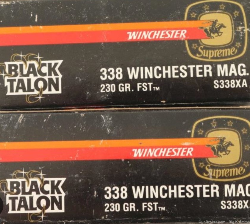 338 Win Mag Winchester Black Talons FST hollow point black Teflon 40 Rds-img-0