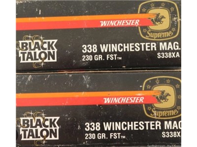 338 Win Mag Winchester Black Talons FST hollow point black Teflon 40 Rds