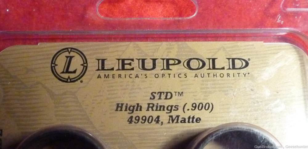 Leupold Standard Rifle Scope Ring, 1in, High, Matte Black, Steel, 49904-img-1