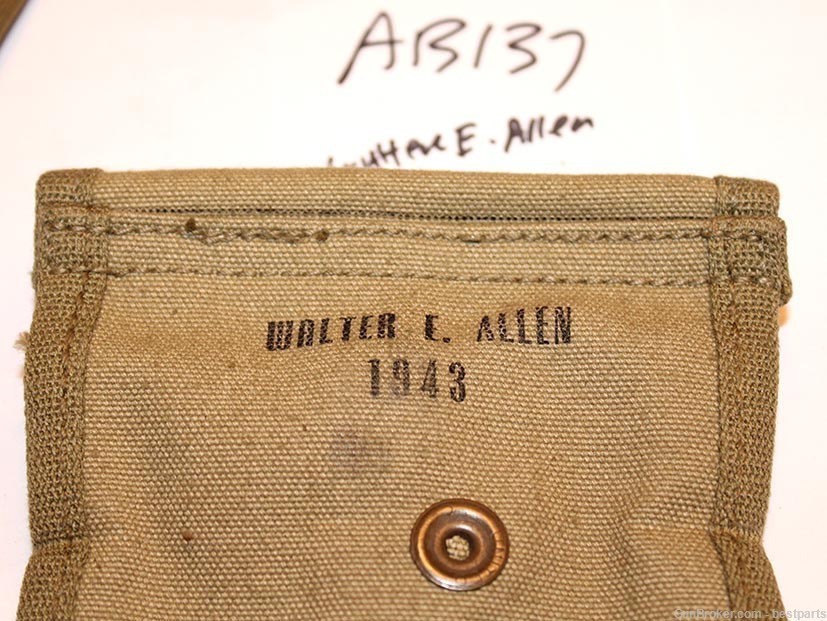 M1 Carbine Stock Pouch “Water Allen.1943, NOS Orig. USGI- #AB137-img-2