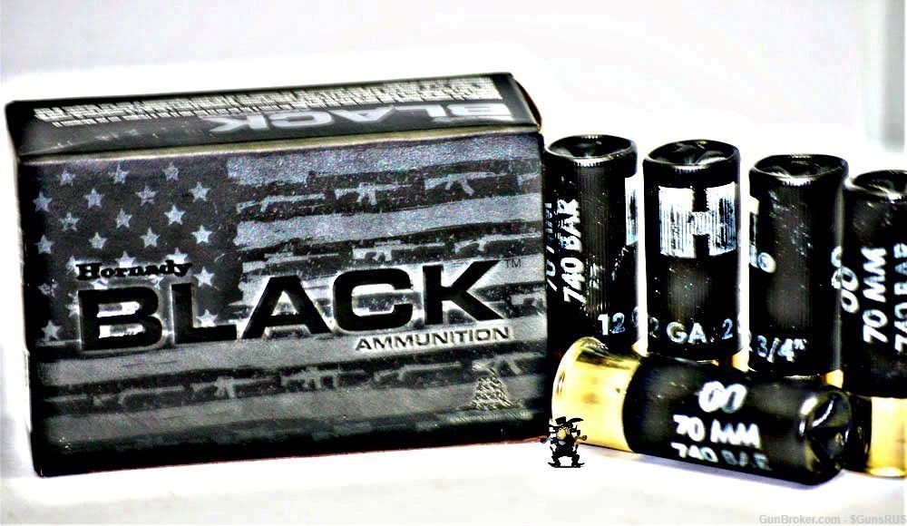 12 ga HORNADY BLACK 2¾" 8 pellet 12 Gauge No.00 BUCK SHOT 1600 FPS 10rds-img-3