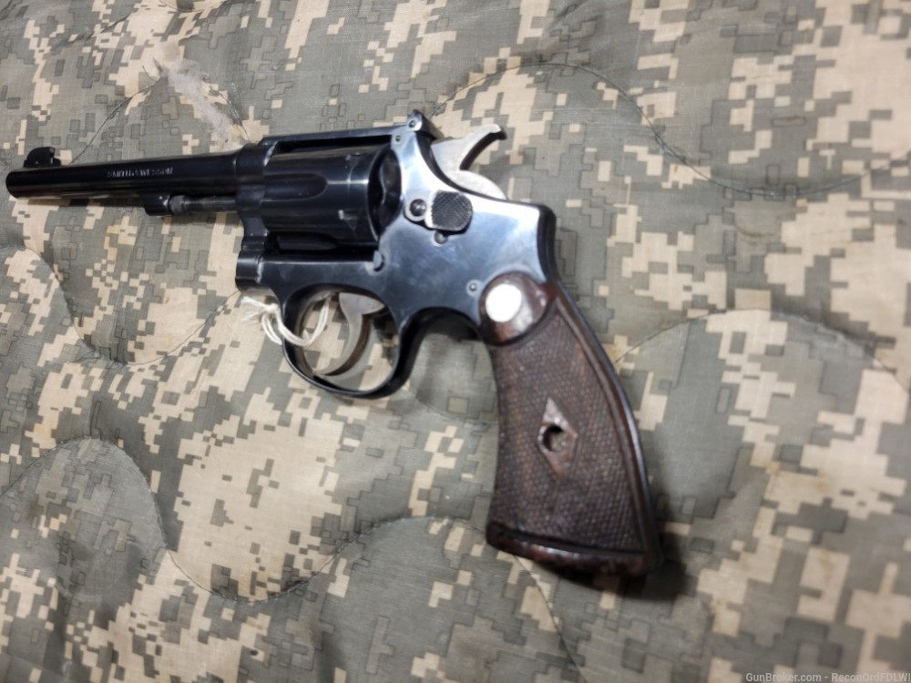 Smith & Wesson Early Outdoorsman .22LR Revolver! 6.5" Barrel S&W Revolver -img-1