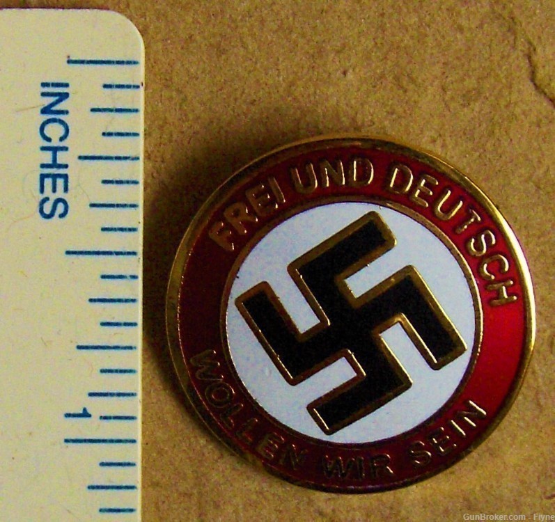 Third Reich Germany,  NSDAP Party Member enamel button REPRODUCTION-img-0