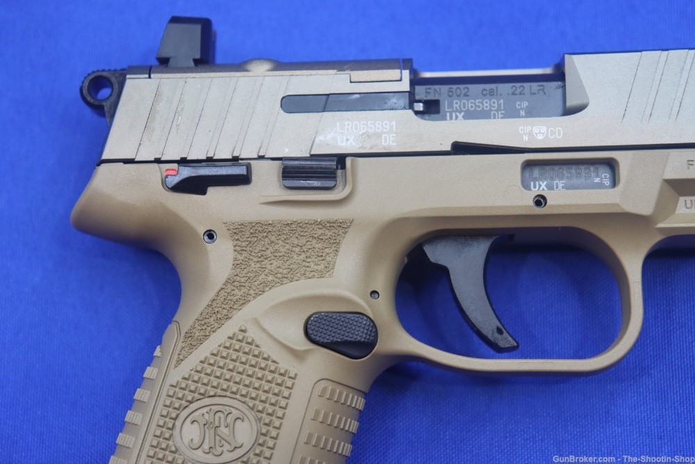 FN America Model 502 Tactical Pistol 22LR FDE Optics Ready 15RD Threaded 22-img-10