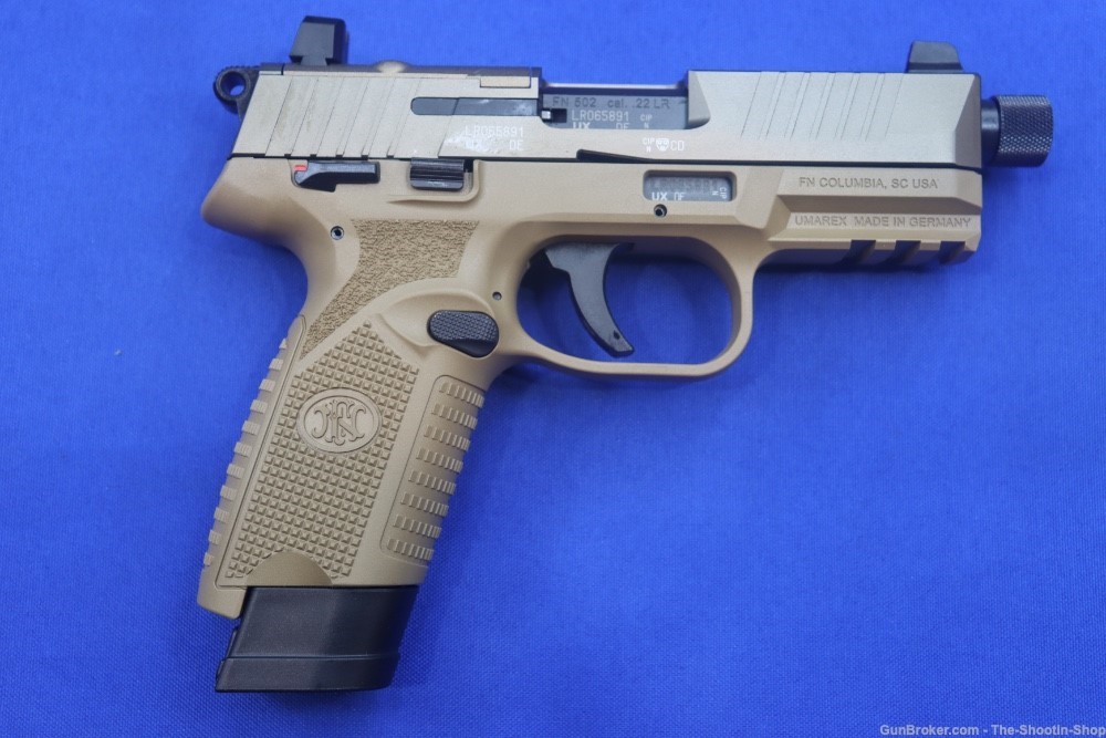 FN America Model 502 Tactical Pistol 22LR FDE Optics Ready 15RD Threaded 22-img-8