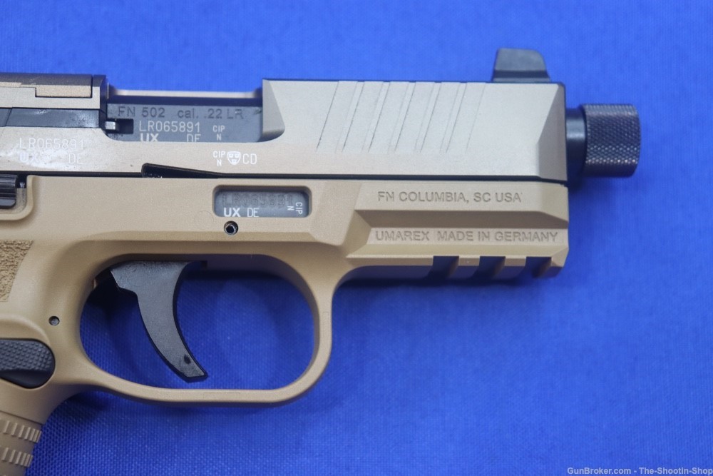 FN America Model 502 Tactical Pistol 22LR FDE Optics Ready 15RD Threaded 22-img-9