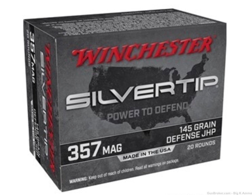357 Mag Winchester Silvertips JHP 20 Ct .357 Magnum hollow pts silver tips-img-0