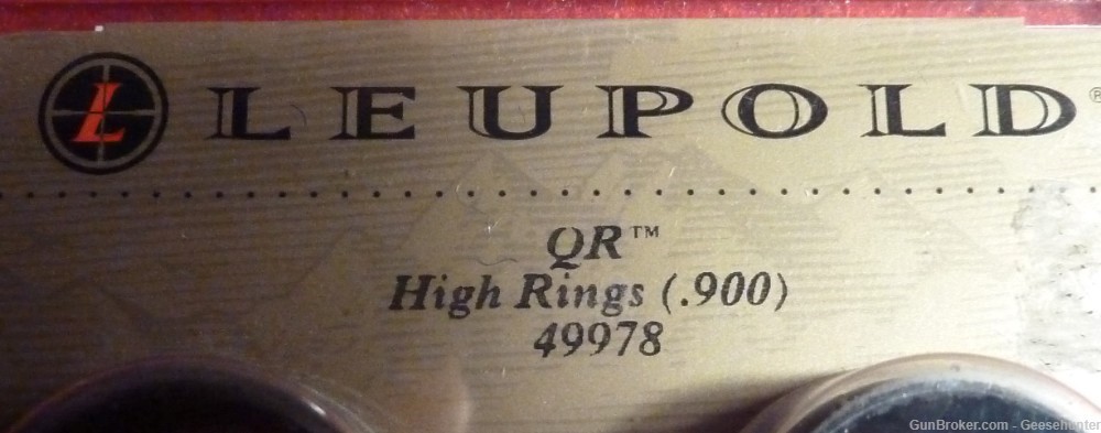 Leupold Quick Release Rifle Scope Rings, 1in D, High, 49978-img-1