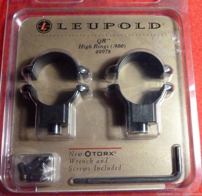 Leupold Quick Release Rifle Scope Rings, 1in D, High, 49978-img-0