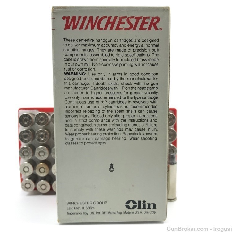 Winchester .38 Spl +P 158 Gr Semi-Wad Cutter FULL Vintage Box 1100-NX-img-5