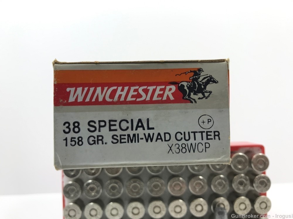 Winchester .38 Spl +P 158 Gr Semi-Wad Cutter FULL Vintage Box 1101-NX-img-4
