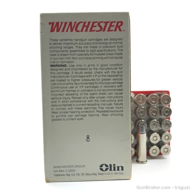 Winchester .38 Spl +P 158 Gr Semi-Wad Cutter FULL Vintage Box 1101-NX-img-3