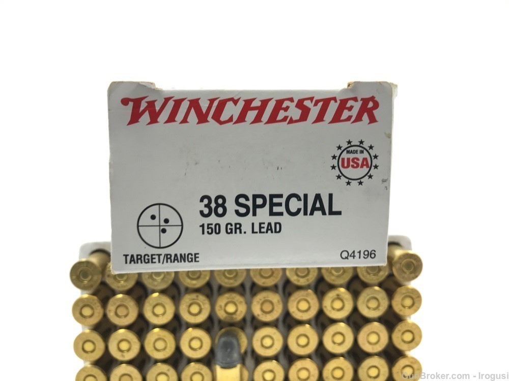 Winchester .38 Spl 150 Gr Lead Target Range FULL Vintage Box 1102-NX-img-2