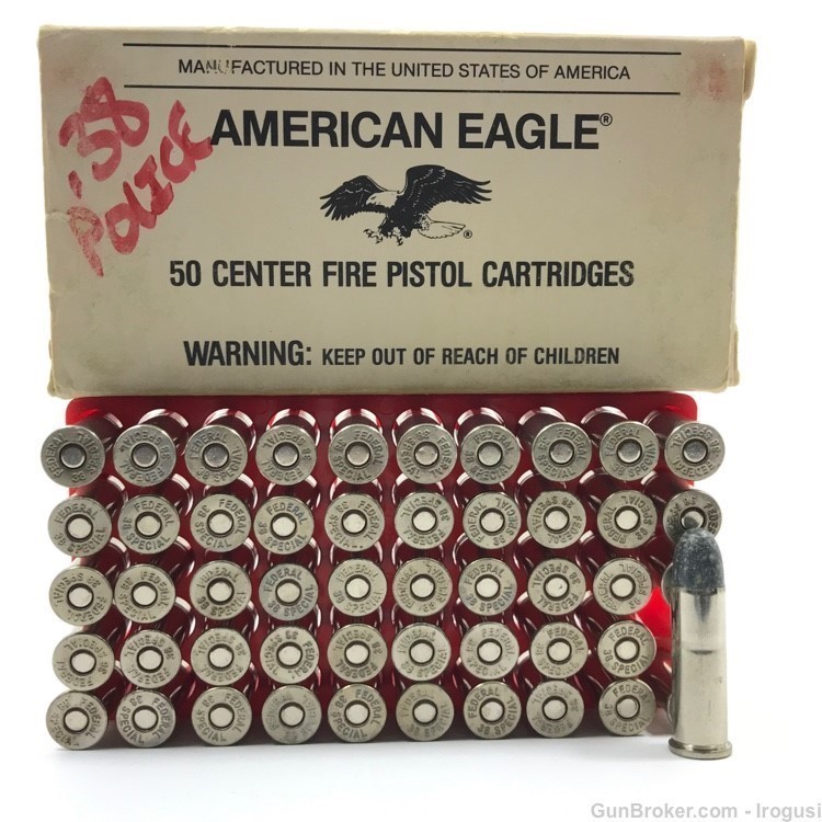 Federal American Eagle 38 Special 158 Gr Lead Ball FULL Vintage Box 1106-NX-img-0