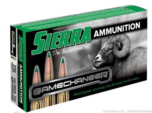 Sierra GameChanger .270 Winchester 140 Grain Tipped GameKing - 20 Rounds-img-0