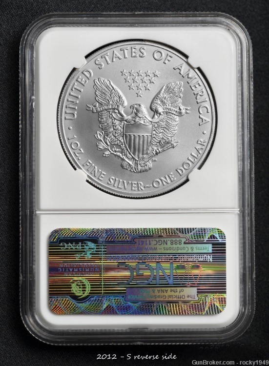 A RARE and unique set of 2012 Silver Eagles - FIRST DAY STRIKES -img-2