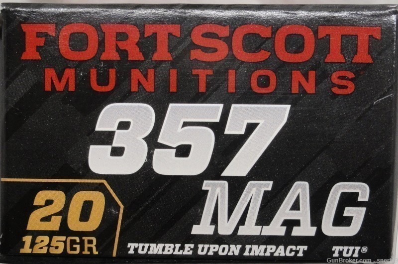 Fort Scott 357 Mag 125 gr Solid Copper Tumble Upon Impact DEFENSE 20 Rd Box-img-3