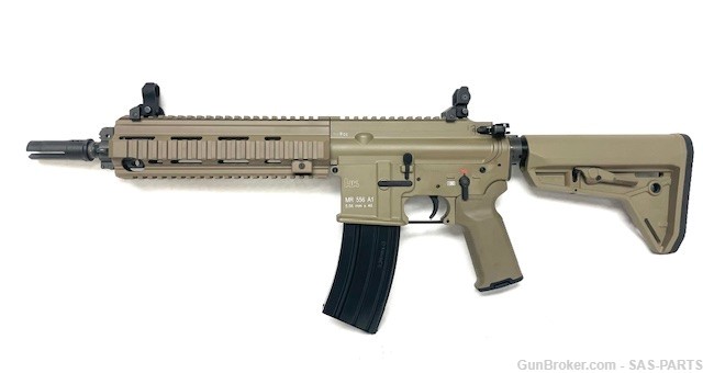 NEW Factory 9 Inch Quad Rail with AGB Cut-Out in FDE for HK416/MR556-img-6