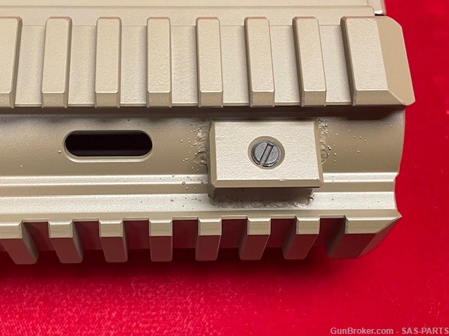 NEW Factory 9 Inch Quad Rail with AGB Cut-Out in FDE for HK416/MR556-img-4