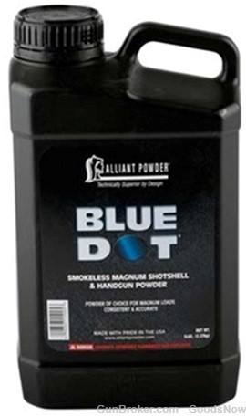 Alliant Blue Dot Smokeless Powder 4 lbs Bluedot Alliant Dot Blue Bluedot-img-0