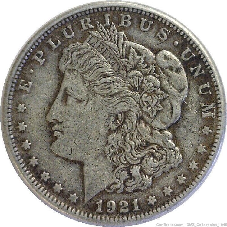 WW1 WWI 1921 $1 Morgan Silver Dollar Coin -img-0