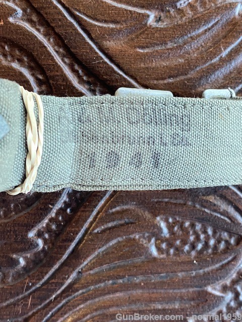 GERMANY WW 2 ORIGINAL HELMET CAMOUGLAGE and BREAD BAG STRAP WITH BUCKLE-img-2