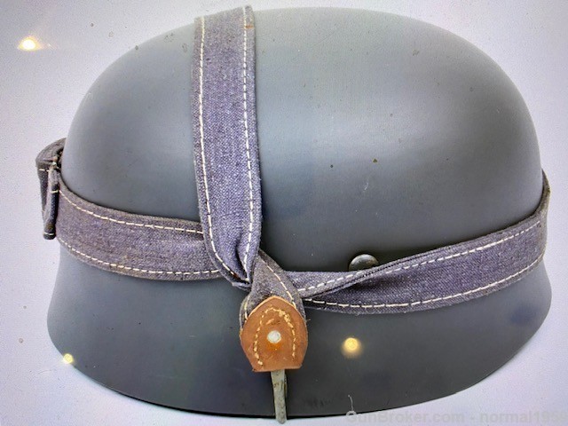 GERMANY WW 2 ORIGINAL HELMET CAMOUGLAGE and BREAD BAG STRAP WITH BUCKLE-img-6
