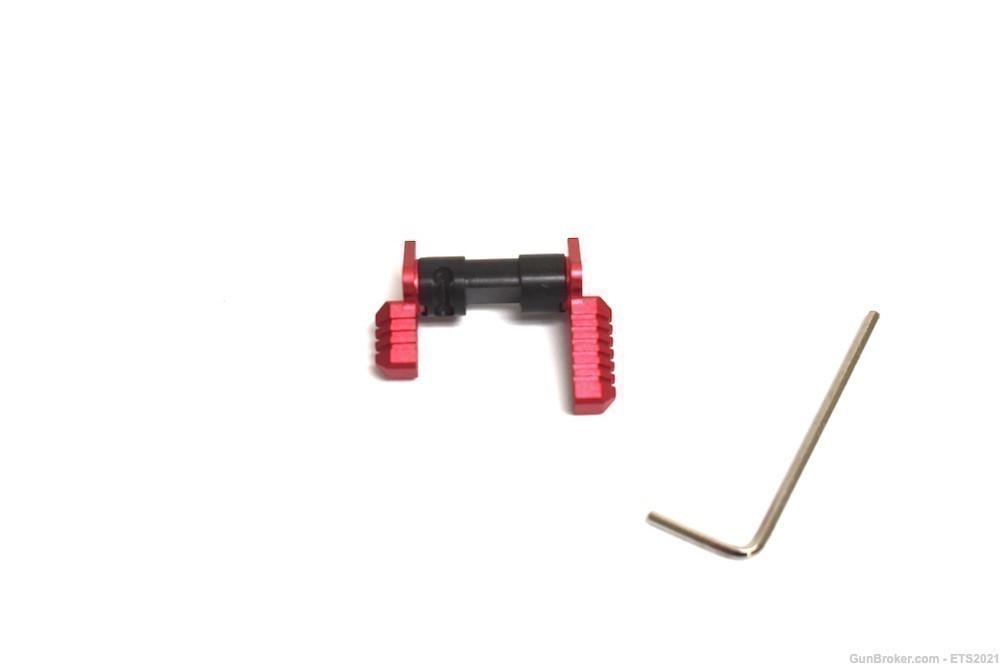 AR15 Ambi Safety Selector 223 Steel For AR lower(Red)-img-0