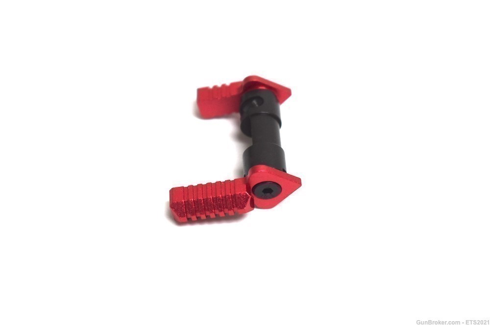 AR15 Ambi Safety Selector 223 Steel For AR lower(Red)-img-1