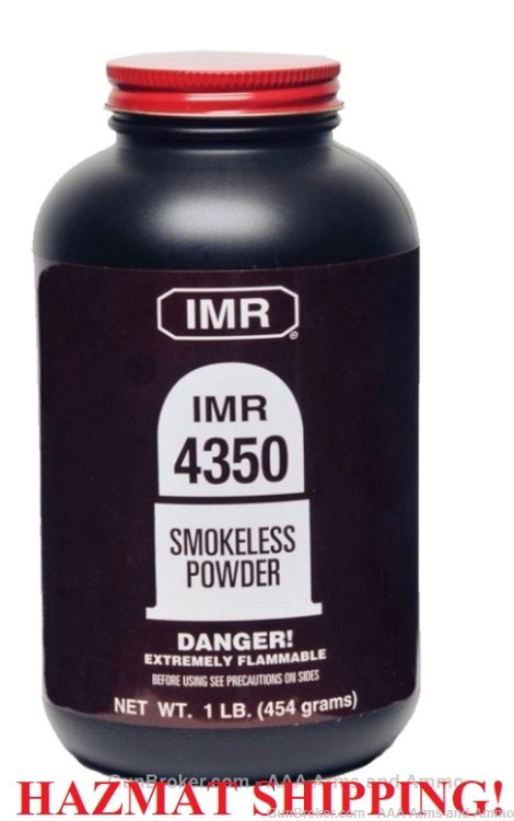 IMR 4350 powder - 1  POUND  -  2022 LOT -img-0