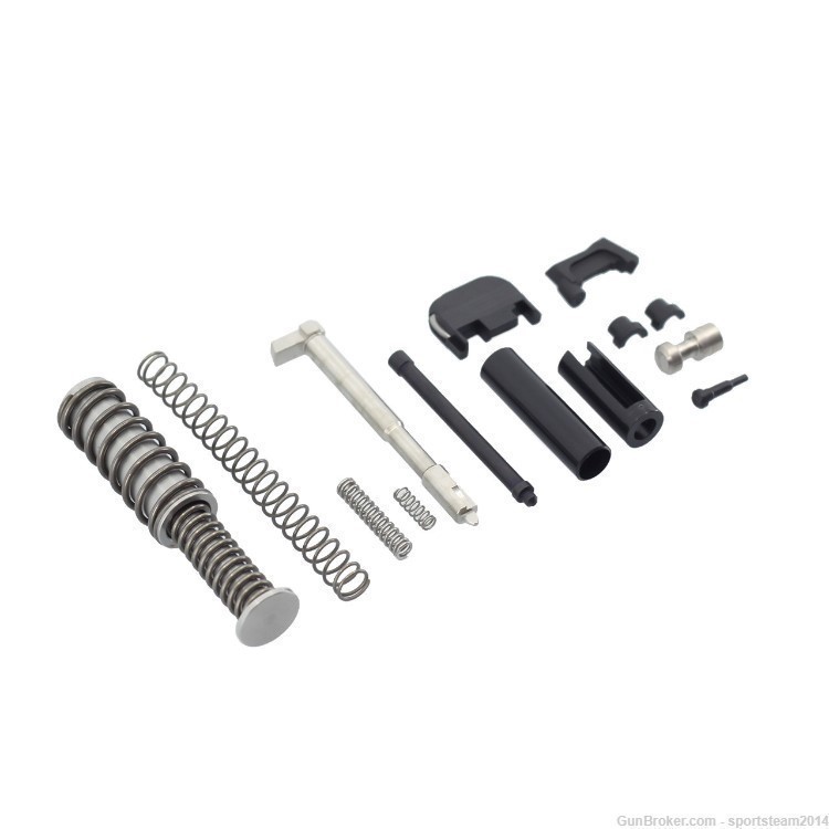 GLOCK 19 Slide Parts Kit for Gen 1, 2, 3, 4, Stainless Steel Guide Rod-img-0