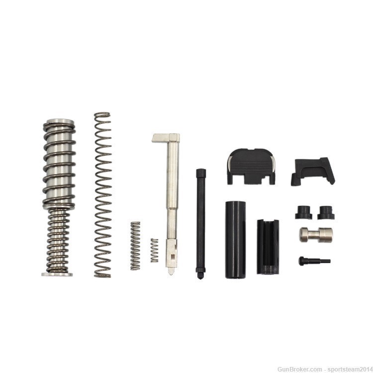 GLOCK 19 Slide Parts Kit for Gen 1, 2, 3, 4, Stainless Steel Guide Rod-img-1