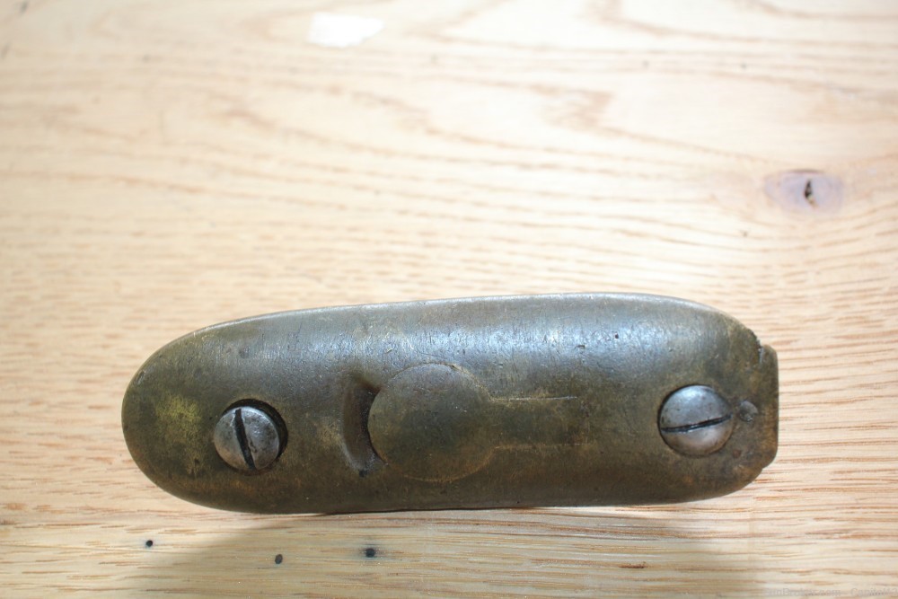 No 4 Lee Enfield Brass Butt Plate with Screws-img-0