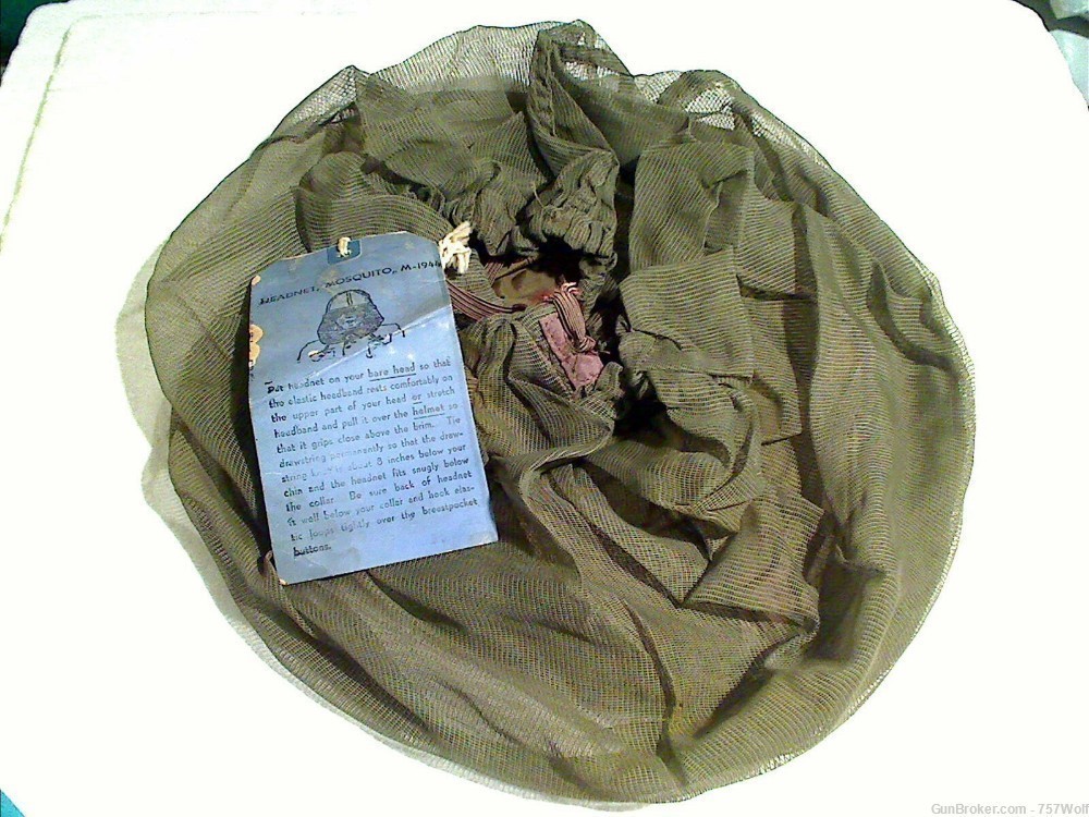 WWII Mosquito Netting Hat For Over Your Head As Seen In Jungle Movies!-img-0