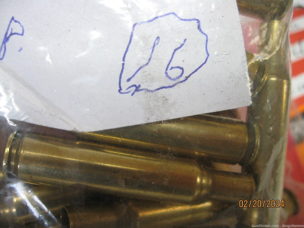 30 pcs 25 Remington Necked from 30 Rem Brass ; have more and 32 cal too-img-3