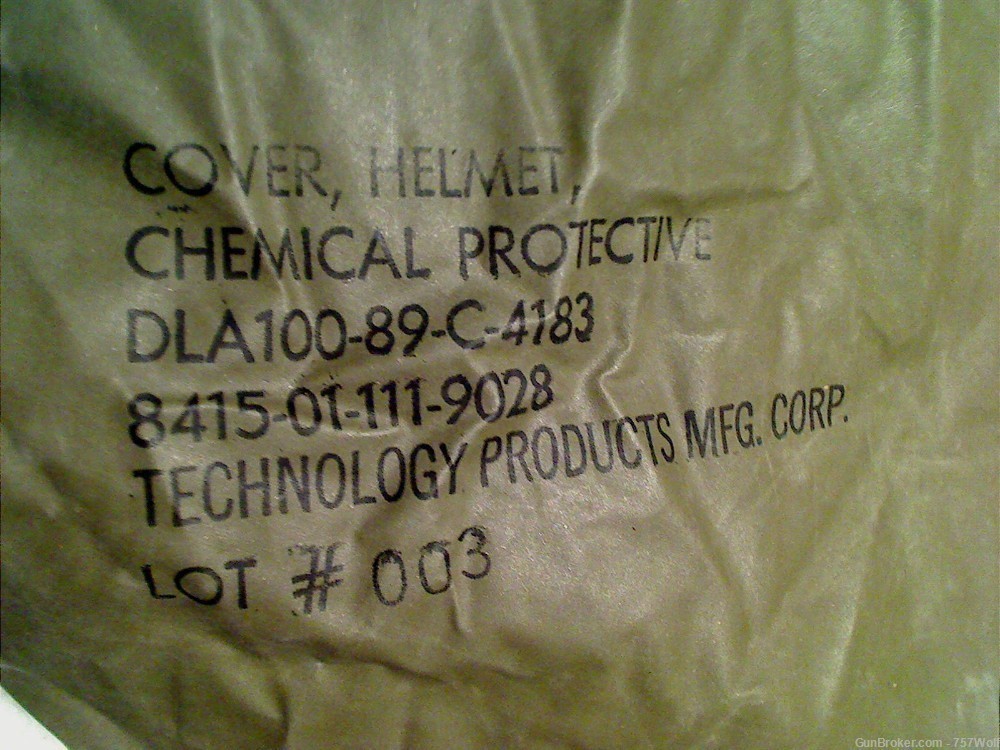  US Army Marines Chemical Protective OD Helmet Cover NOS One-Size-Fits-All-img-2
