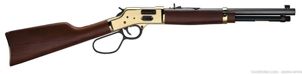 Henry Big Boy Brass Side Gate Carbine .44 Mag 16.5" Blue Walnut H006GR-img-1