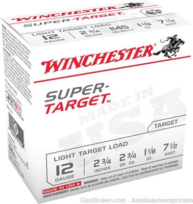 Winchester Ammo TRGT127 Super-Target Light Target 12 Gauge 2.75" 25rd -img-0