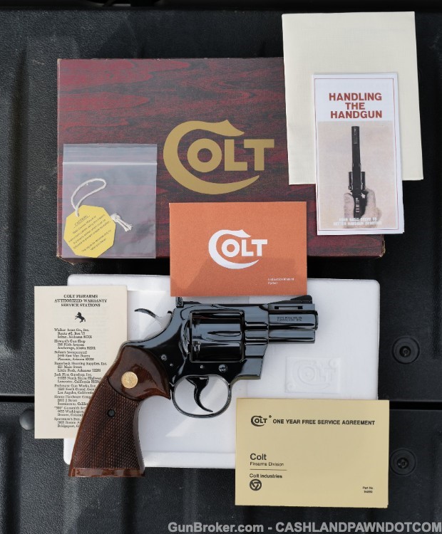 1978 Colt Python 2.5" Blued .357 mag w/ Original Box and paperwork, MINT-img-0