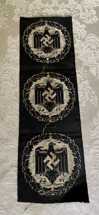 W.W. II. German NSRL/DRL Silver Sports Badges, Strip of Three-img-1