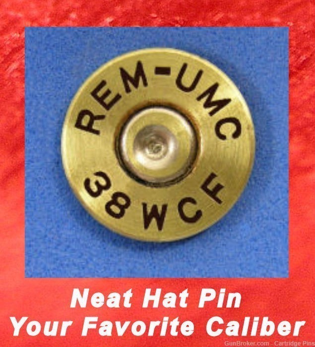 Remington REM-UMC  38-40 WCF Cartridge Hat Pin  Tie Tac  Ammo Bullet-img-0