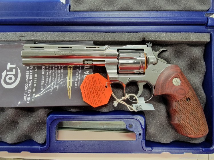 Colt Python .357 mag 6" Bbl. Talo Exclusive Stainless/Wood-img-0