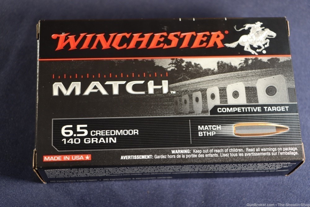 Winchester MATCH 6.5 CREEDMOOR Rifle Ammunition 200RD AMMO CASE 140GR BTHP-img-2