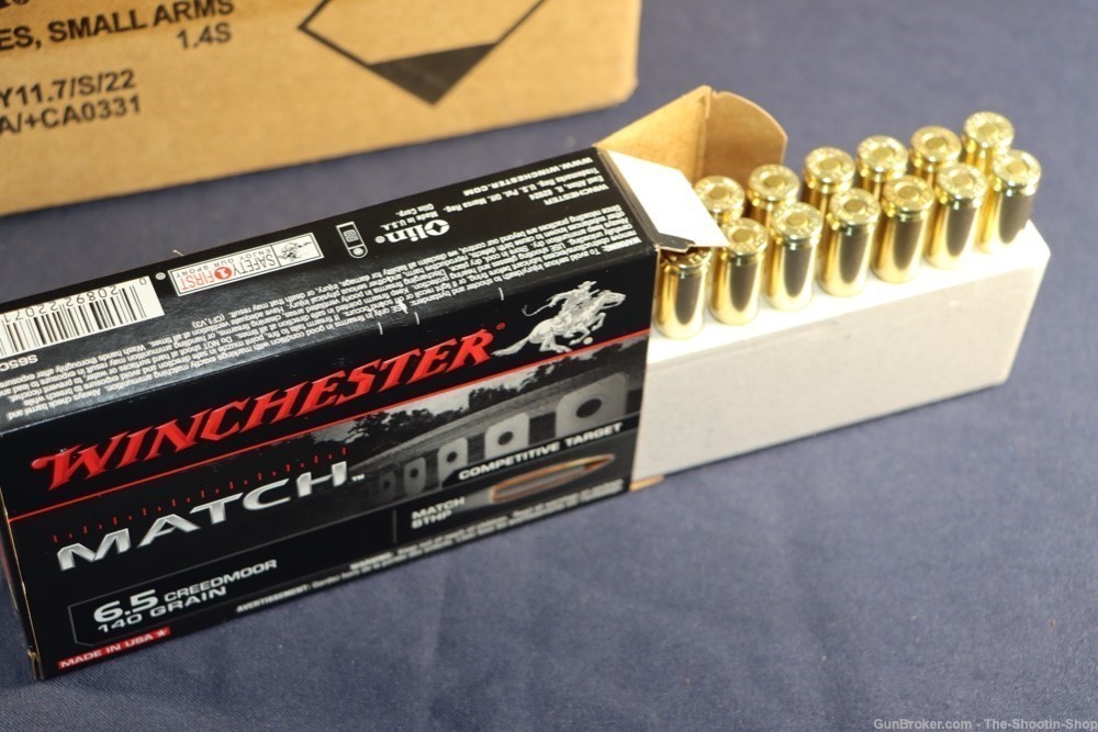 Winchester MATCH 6.5 CREEDMOOR Rifle Ammunition 200RD AMMO CASE 140GR BTHP-img-4