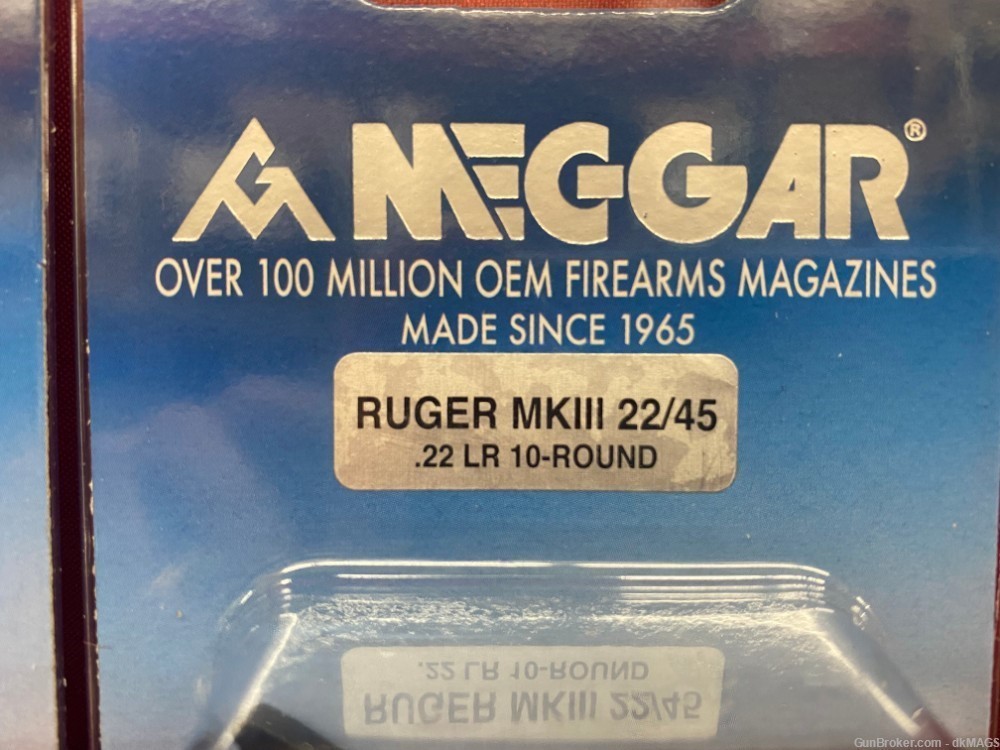 2 Mec-Gar Ruger Mk III 22/45 .22 LR 10 Round Blued Steel Magazines-img-1