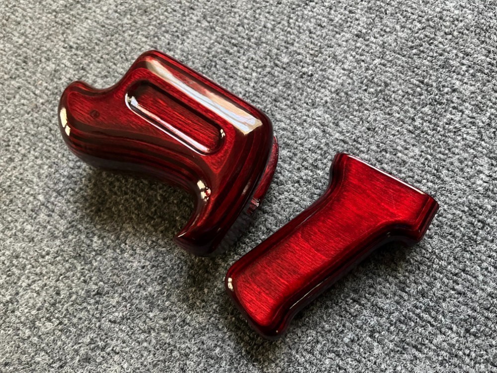 Ruby Red Laminate Gentlemans Micro Draco Wood Handguard and Pistol grip set-img-9