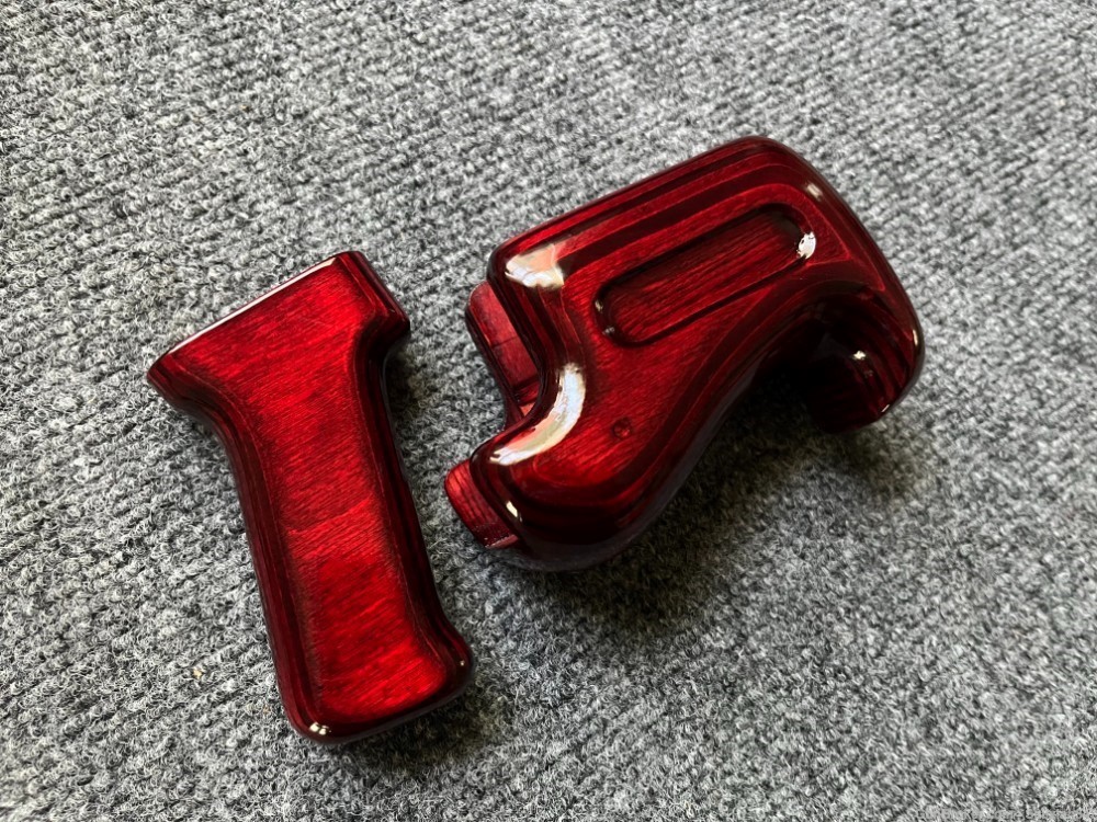 Ruby Red Laminate Gentlemans Micro Draco Wood Handguard and Pistol grip set-img-5