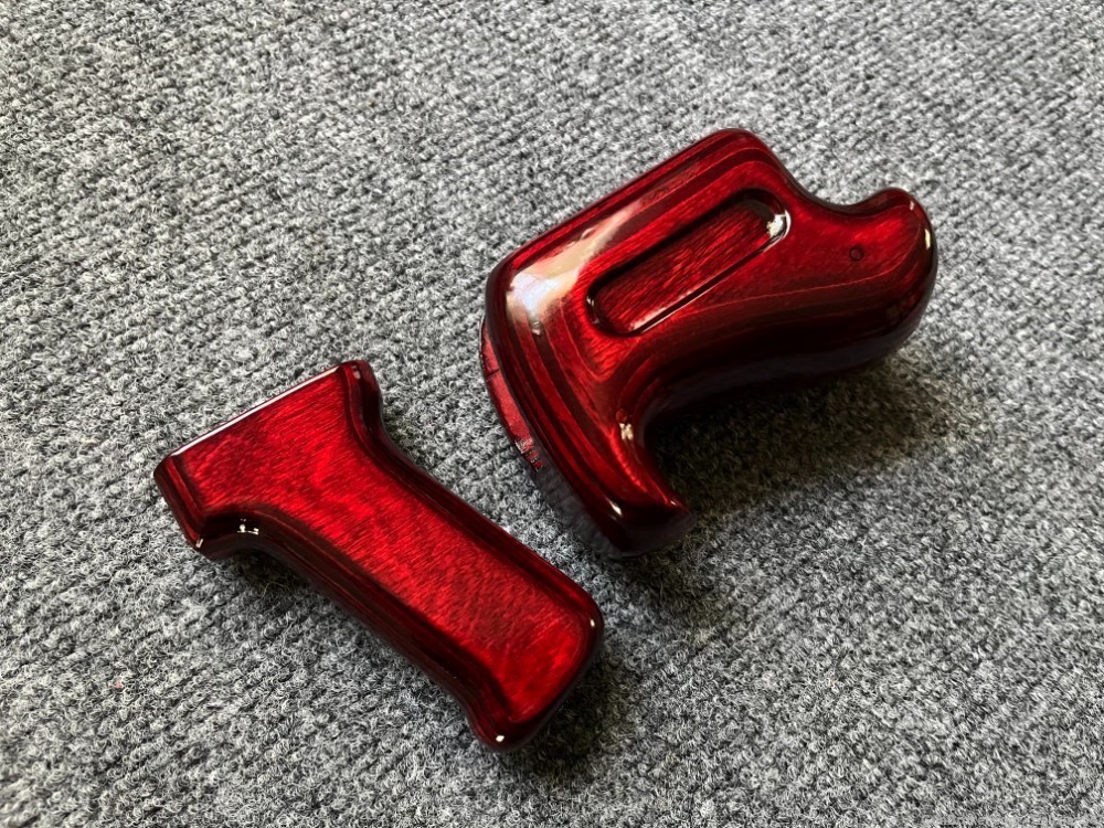 Ruby Red Laminate Gentlemans Micro Draco Wood Handguard and Pistol grip set-img-6