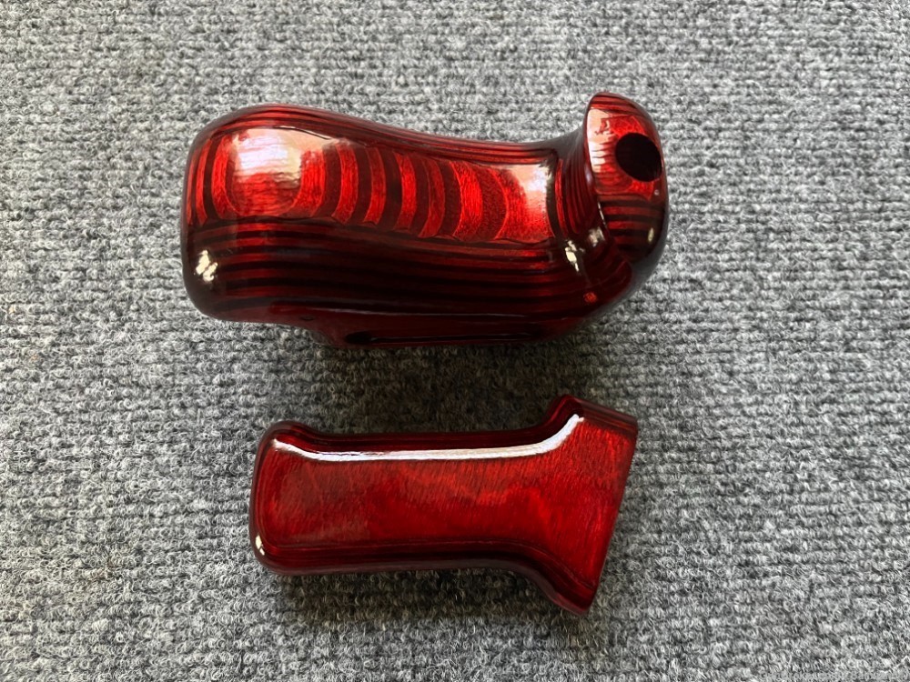 Ruby Red Laminate Gentlemans Micro Draco Wood Handguard and Pistol grip set-img-7