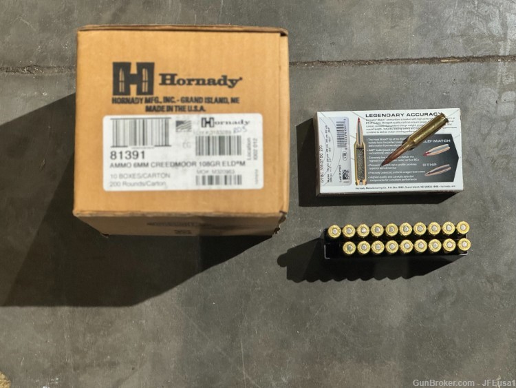 Hornady 6mm Creedmoor 108 gr ELD-M 20 Box-img-0